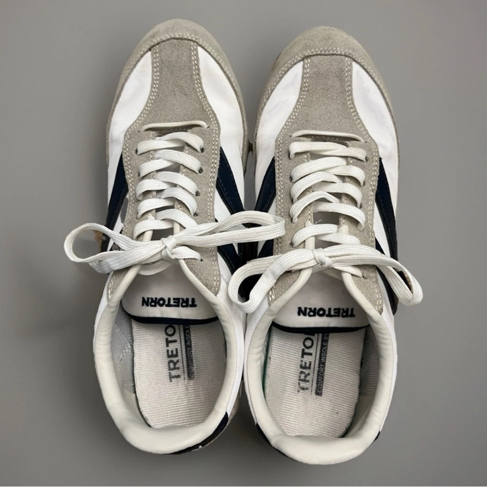 Tretorn Kristine White/Navy Sneakers – Women’s 8.5, Excellent Condition - Picture 4 of 8